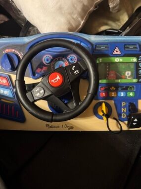 Melissa & Doug Blue and Black Toy Steering Wheel Activity Panel